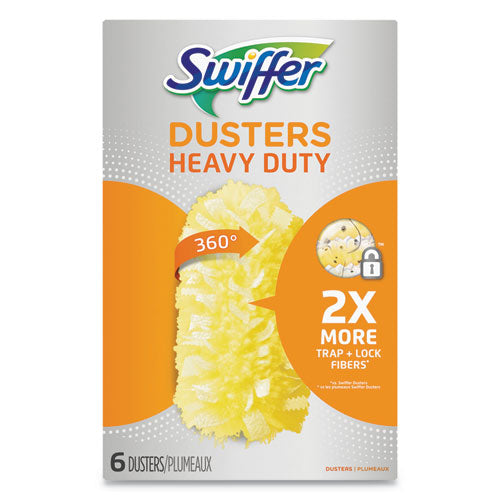 Swiffer® wholesale. Swiffer Heavy Duty Dusters Refill, Dust Lock Fiber, Yellow, 6-box. HSD Wholesale: Janitorial Supplies, Breakroom Supplies, Office Supplies.