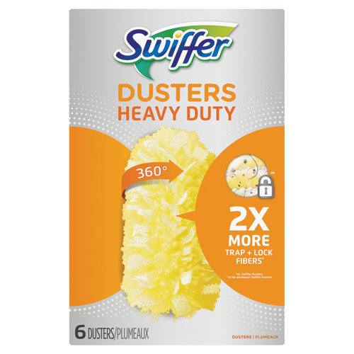 Swiffer® wholesale. Swiffer Heavy Duty Dusters Refill, Dust Lock Fiber, Yellow, 6-box, 4 Box-carton. HSD Wholesale: Janitorial Supplies, Breakroom Supplies, Office Supplies.