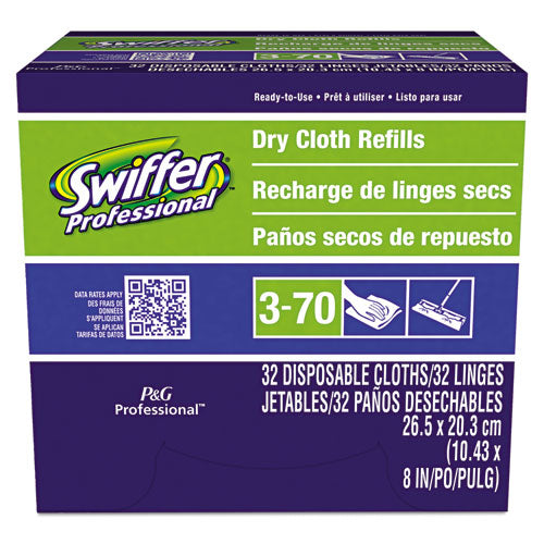 Swiffer® wholesale. Swiffer Dry Refill Cloths, White, 10 5-8" X 8", 32-box. HSD Wholesale: Janitorial Supplies, Breakroom Supplies, Office Supplies.
