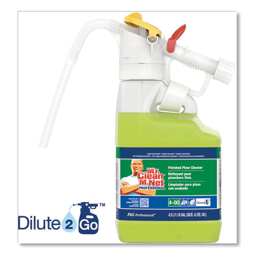P&G Professional™ wholesale. P&G Dilute 2 Go, Mr Clean Finished Floor Cleaner, Lemon Scent, 4.5 L Jug, 1-carton. HSD Wholesale: Janitorial Supplies, Breakroom Supplies, Office Supplies.