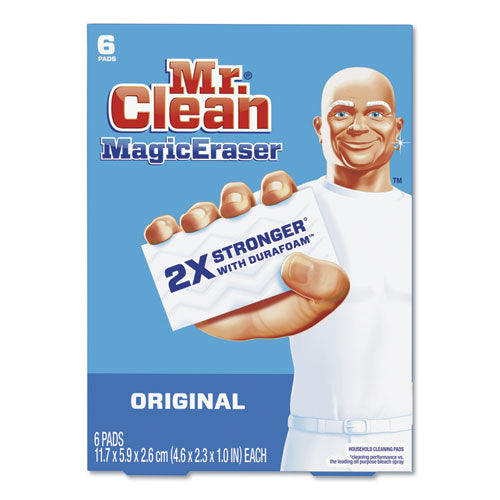 Mr. Clean® wholesale. Mr. Clean® Magic Eraser, 2 3-10 X 4 3-5 X 1, White, 6-pack. HSD Wholesale: Janitorial Supplies, Breakroom Supplies, Office Supplies.