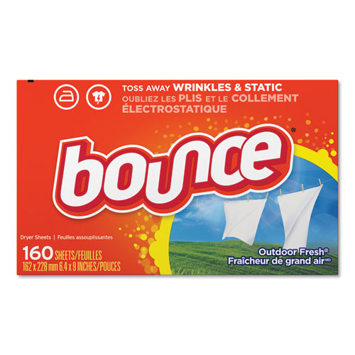 Bounce® wholesale. Fabric Softener Sheets, Outdoor Fresh, 160 Sheets-box. HSD Wholesale: Janitorial Supplies, Breakroom Supplies, Office Supplies.