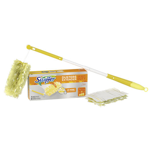 Swiffer® wholesale. Swiffer Heavy Duty Dusters, Plastic Handle Extends To 3 Ft, 1 Handle And 3 Dusters-kit. HSD Wholesale: Janitorial Supplies, Breakroom Supplies, Office Supplies.