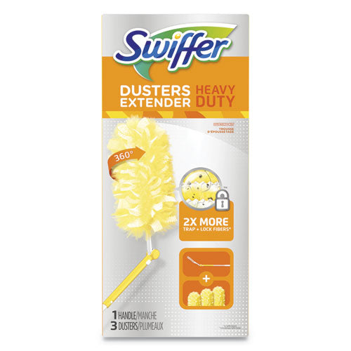 Swiffer® wholesale. Swiffer Heavy Duty Dusters, Plastic Handle Extends To 3 Ft, 1 Handle And 3 Dusters-kit. HSD Wholesale: Janitorial Supplies, Breakroom Supplies, Office Supplies.