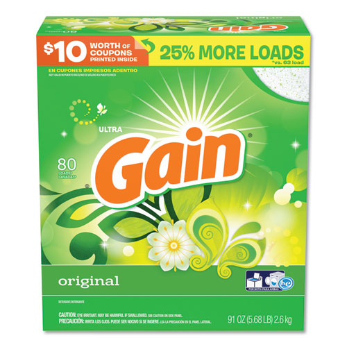 Gain® wholesale. Gain Powdered Laundry Detergent, Original Scent, 91 Oz Box, 3-carton. HSD Wholesale: Janitorial Supplies, Breakroom Supplies, Office Supplies.
