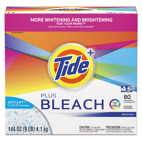 Tide® wholesale. Tide® Laundry Detergent With Bleach, Tide Original Scent, Powder, 144 Oz Box. HSD Wholesale: Janitorial Supplies, Breakroom Supplies, Office Supplies.