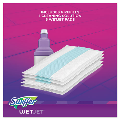Swiffer® wholesale. Swiffer Wetjet Mop Starter Kit, 46" Handle, Silver-purple, 2-carton. HSD Wholesale: Janitorial Supplies, Breakroom Supplies, Office Supplies.
