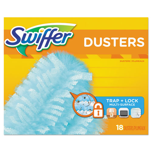 Swiffer® wholesale. Swiffer Dusters Refill, Fiber Bristle, Light Blue, 18-box. HSD Wholesale: Janitorial Supplies, Breakroom Supplies, Office Supplies.