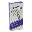 Pilot® wholesale. Razor Point Ii Stick Porous Point Marker Pen, 0.2mm, Blue Ink-barrel, Dozen. HSD Wholesale: Janitorial Supplies, Breakroom Supplies, Office Supplies.