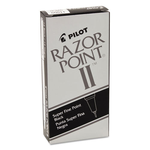 Pilot® wholesale. Razor Point Ii Stick Porous Point Marker Pen, 0.2mm, Black Ink-barrel, Dozen. HSD Wholesale: Janitorial Supplies, Breakroom Supplies, Office Supplies.