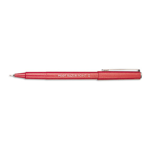 Pilot® wholesale. Razor Point Ii Stick Porous Point Marker Pen, 0.2mm, Red Ink-barrel, Dozen. HSD Wholesale: Janitorial Supplies, Breakroom Supplies, Office Supplies.