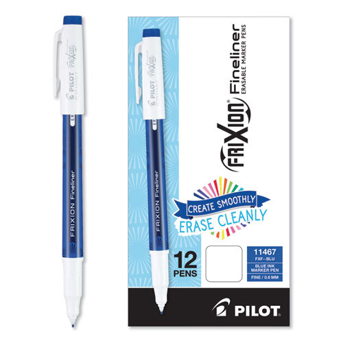 Pilot® wholesale. Frixion Erasable Stick Marker Pen, 0.6 Mm, Blue Ink-barrel, Dozen. HSD Wholesale: Janitorial Supplies, Breakroom Supplies, Office Supplies.