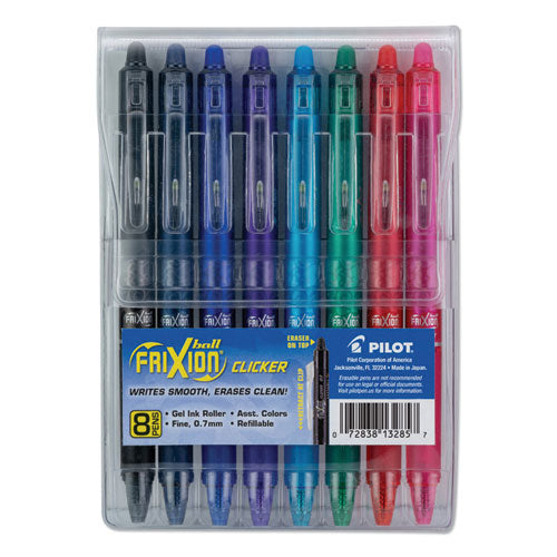 Pilot® wholesale. Frixion Clicker Erasable Retractable Gel Pen, Fine 0.7 Mm, Assorted Ink-barrel, 8-set. HSD Wholesale: Janitorial Supplies, Breakroom Supplies, Office Supplies.