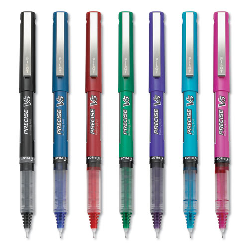 Pilot® wholesale. Precise V5 Stick Roller Ball Pen, 0.5mm, Assorted Ink-barrel, 7-pack. HSD Wholesale: Janitorial Supplies, Breakroom Supplies, Office Supplies.