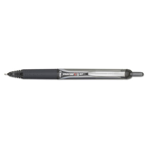 Pilot® wholesale. Precise V5rt Retractable Roller Ball Pen, 0.5mm, Black Ink-barrel. HSD Wholesale: Janitorial Supplies, Breakroom Supplies, Office Supplies.