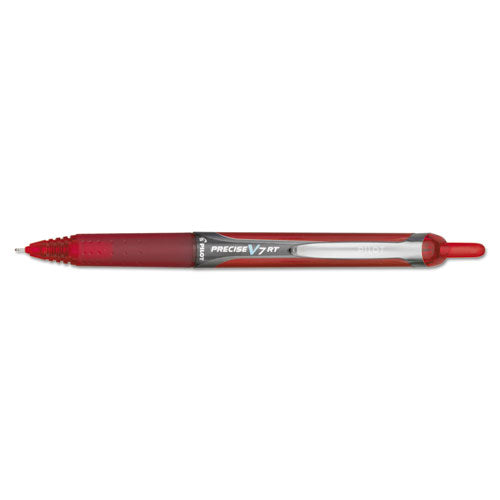 Pilot® wholesale. Precise V7rt Retractable Roller Ball Pen, Fine 0.7mm, Red Ink, Red Barrel. HSD Wholesale: Janitorial Supplies, Breakroom Supplies, Office Supplies.