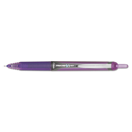 Pilot® wholesale. Precise V7rt Retractable Roller Ball Pen, Fine 0.7mm, Purple Ink, Purple Barrel. HSD Wholesale: Janitorial Supplies, Breakroom Supplies, Office Supplies.