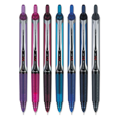 Pilot® wholesale. Precise V5rt Retractable Roller Ball Pen, 0.5mm, Assorted Ink-barrel, 7-pack. HSD Wholesale: Janitorial Supplies, Breakroom Supplies, Office Supplies.