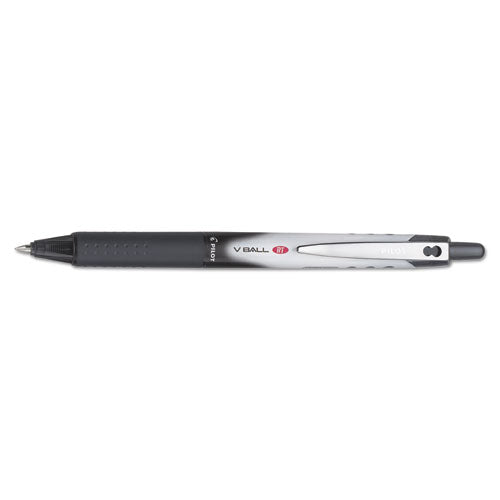 Pilot® wholesale. Vball Rt Liquid Ink Retractable Roller Ball Pen, 0.5mm, Black Ink, Black-white Barrel. HSD Wholesale: Janitorial Supplies, Breakroom Supplies, Office Supplies.