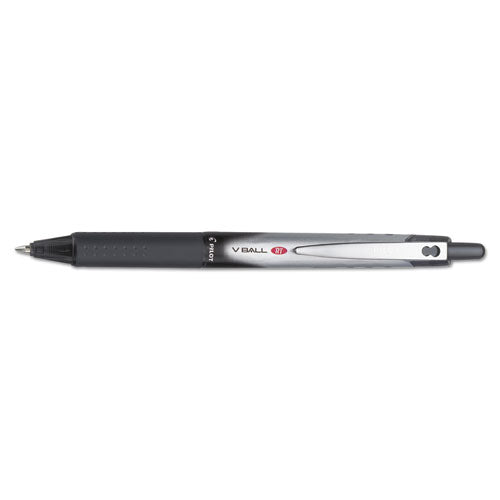 Pilot® wholesale. Vball Rt Liquid Ink Retractable Roller Ball Pen, 0.7mm, Black Ink, Black-white Barrel. HSD Wholesale: Janitorial Supplies, Breakroom Supplies, Office Supplies.