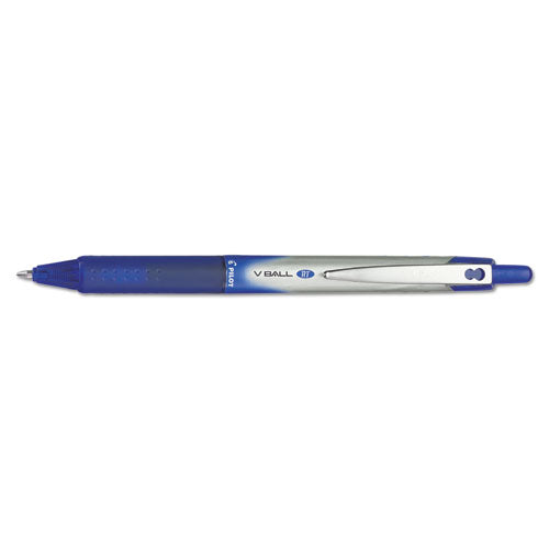 Pilot® wholesale. Vball Rt Liquid Ink Retractable Roller Ball Pen, 0.7mm, Blue Ink, Blue-white Barrel. HSD Wholesale: Janitorial Supplies, Breakroom Supplies, Office Supplies.