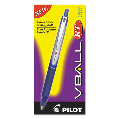 Pilot® wholesale. Vball Rt Liquid Ink Retractable Roller Ball Pen, 0.7mm, Blue Ink, Blue-white Barrel. HSD Wholesale: Janitorial Supplies, Breakroom Supplies, Office Supplies.