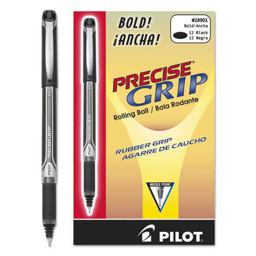 Pilot® wholesale. Precise Grip Stick Roller Ball Pen, Bold 1mm, Black Ink, Black Barrel. HSD Wholesale: Janitorial Supplies, Breakroom Supplies, Office Supplies.