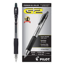 Pilot® wholesale. G2 Premium Retractable Gel Pen, 0.5 Mm, Black Ink, Smoke Barrel, Dozen. HSD Wholesale: Janitorial Supplies, Breakroom Supplies, Office Supplies.