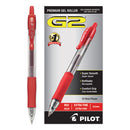 Pilot® wholesale. G2 Premium Retractable Gel Pen, 0.5 Mm, Red Ink, Smoke Barrel, Dozen. HSD Wholesale: Janitorial Supplies, Breakroom Supplies, Office Supplies.