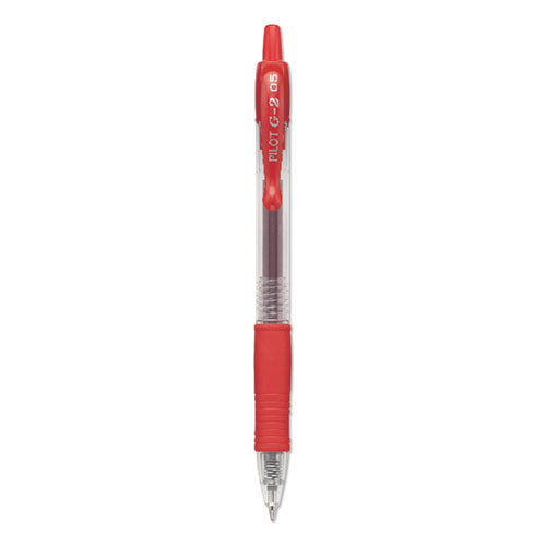 Pilot® wholesale. G2 Premium Retractable Gel Pen, 0.5 Mm, Red Ink, Smoke Barrel, Dozen. HSD Wholesale: Janitorial Supplies, Breakroom Supplies, Office Supplies.