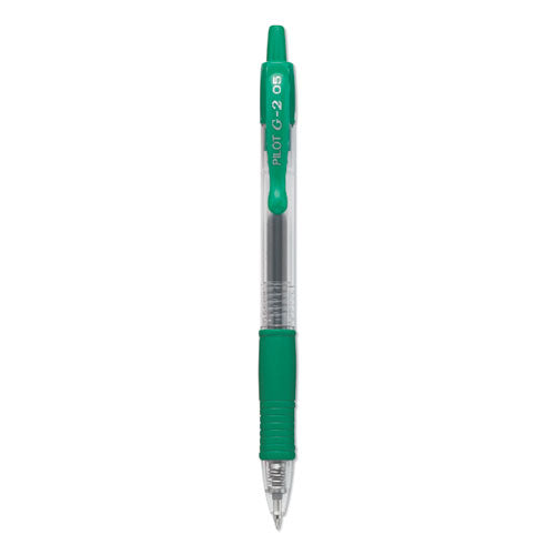 Pilot® wholesale. G2 Premium Retractable Gel Pen, 0.5 Mm, Green Ink, Smoke Barrel, Dozen. HSD Wholesale: Janitorial Supplies, Breakroom Supplies, Office Supplies.