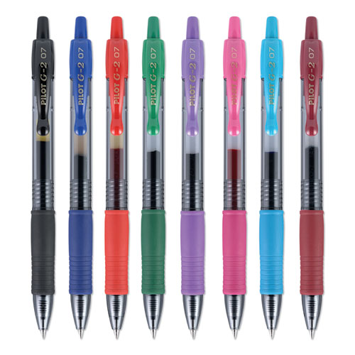 Pilot® wholesale. G2 Premium Retractable Gel Pen, 0.7 Mm, Assorted Ink-barrel, 8-set. HSD Wholesale: Janitorial Supplies, Breakroom Supplies, Office Supplies.