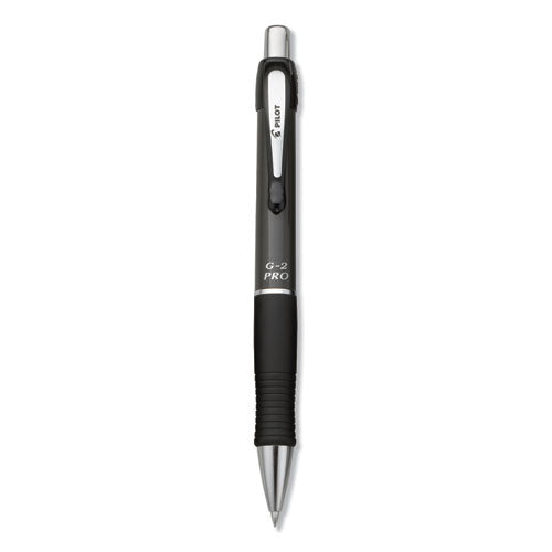 Pilot® wholesale. G2 Pro Retractable Gel Pen, Fine 0.7mm, Black Ink, Gray Barrel. HSD Wholesale: Janitorial Supplies, Breakroom Supplies, Office Supplies.