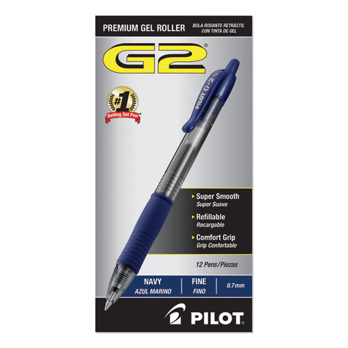 Pilot® wholesale. G2 Premium Retractable Gel Pen, 0.7 Mm, Blue Ink, Smoke Barrel, Dozen. HSD Wholesale: Janitorial Supplies, Breakroom Supplies, Office Supplies.