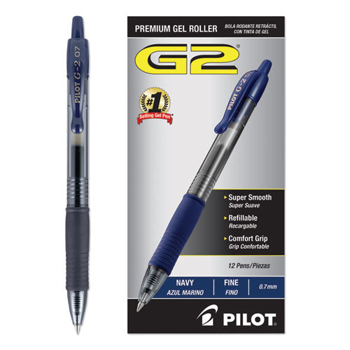 Pilot® wholesale. G2 Premium Retractable Gel Pen, 0.7 Mm, Blue Ink, Smoke Barrel, Dozen. HSD Wholesale: Janitorial Supplies, Breakroom Supplies, Office Supplies.