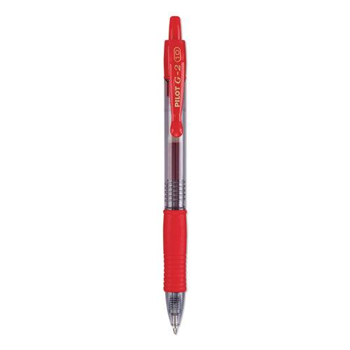 Pilot® wholesale. G2 Premium Retractable Gel Pen, 1 Mm, Red Ink, Smoke Barrel, Dozen. HSD Wholesale: Janitorial Supplies, Breakroom Supplies, Office Supplies.