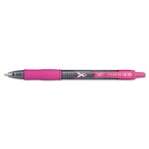 Pilot® wholesale. G2 Premium Breast Cancer Awareness Retractable Gel Pen, 0.7mm, Black Ink, Dozen. HSD Wholesale: Janitorial Supplies, Breakroom Supplies, Office Supplies.