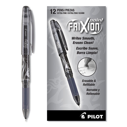 Pilot® wholesale. Frixion Point Erasable Stick Gel Pen, Extra-fine 0.5mm, Black Ink, Black Barrel. HSD Wholesale: Janitorial Supplies, Breakroom Supplies, Office Supplies.