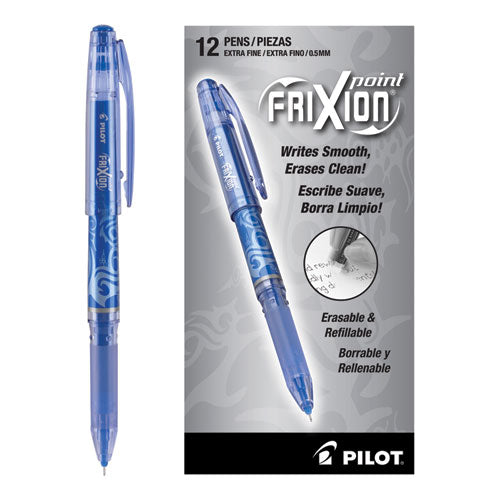 Pilot® wholesale. Frixion Point Erasable Stick Gel Pen, Extra-fine 0.5mm, Blue Ink, Blue Barrel. HSD Wholesale: Janitorial Supplies, Breakroom Supplies, Office Supplies.