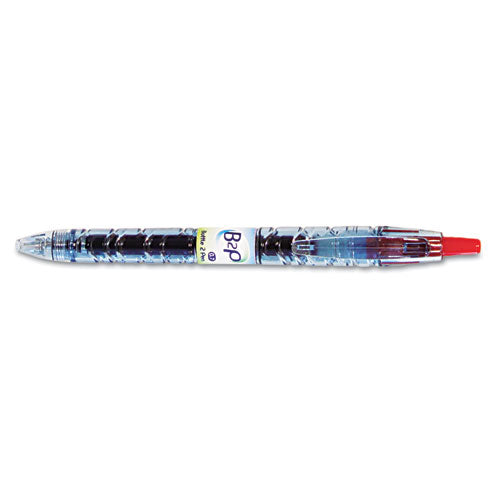 Pilot® wholesale. B2p Bottle-2-pen Recycled Retractable Gel Pen, 0.7mm, Red Ink, Translucent Blue Barrel. HSD Wholesale: Janitorial Supplies, Breakroom Supplies, Office Supplies.