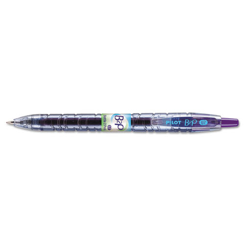 Pilot® wholesale. B2p Bottle-2-pen Recycled Retractable Gel Pen, 0.7mm, Purple Ink, Translucent Blue Barrel. HSD Wholesale: Janitorial Supplies, Breakroom Supplies, Office Supplies.
