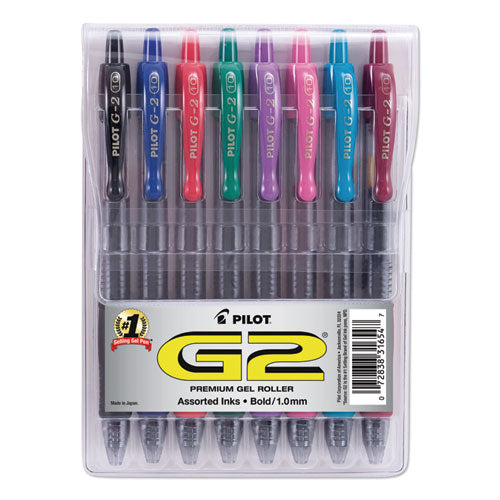 Pilot® wholesale. G2 Premium Retractable Gel Pen, Bold 1 Mm, Assorted Ink-barrel, 8-pack. HSD Wholesale: Janitorial Supplies, Breakroom Supplies, Office Supplies.