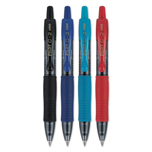 Pilot® wholesale. G2 Mini Retractable Gel Pen, Fine 0.7mm, Assorted Ink-barrel, 4-pack. HSD Wholesale: Janitorial Supplies, Breakroom Supplies, Office Supplies.