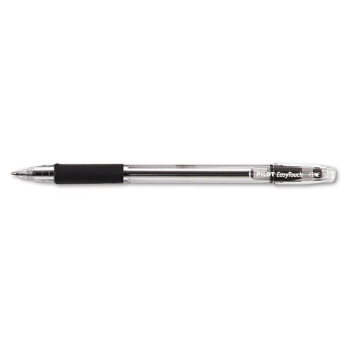 Pilot® wholesale. Easytouch Stick Ballpoint Pen, Fine 0.7mm, Black Ink, Clear Barrel, Dozen. HSD Wholesale: Janitorial Supplies, Breakroom Supplies, Office Supplies.