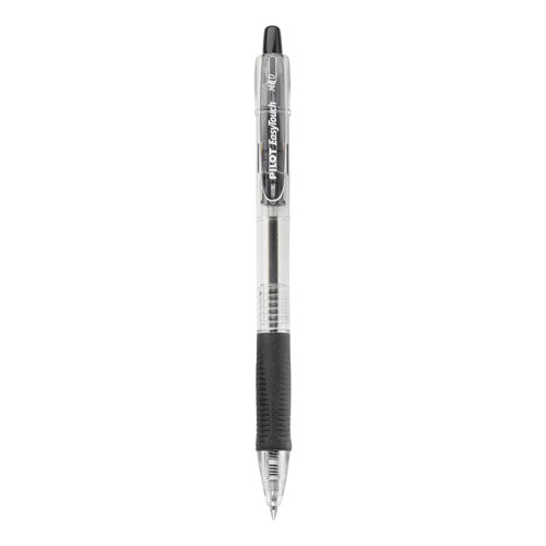 Pilot® wholesale. Easytouch Retractable Ballpoint Pen, Medium 1mm, Black Ink, Clear Barrel, Dozen. HSD Wholesale: Janitorial Supplies, Breakroom Supplies, Office Supplies.