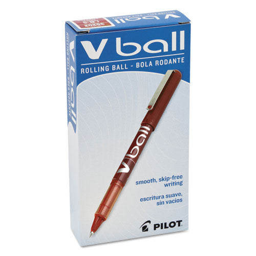 Pilot® wholesale. Vball Liquid Ink Stick Roller Ball Pen, 0.5mm, Red Ink-barrel, Dozen. HSD Wholesale: Janitorial Supplies, Breakroom Supplies, Office Supplies.