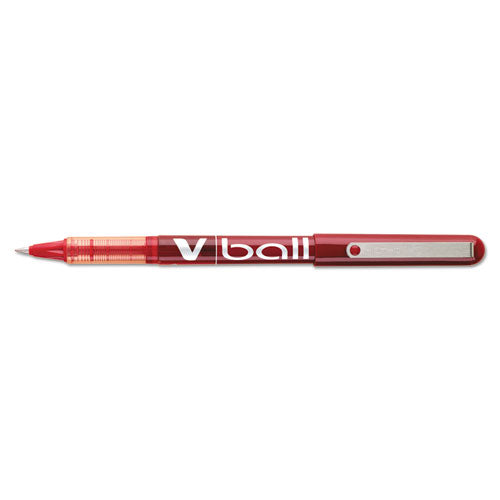 Pilot® wholesale. Vball Liquid Ink Stick Roller Ball Pen, 0.5mm, Red Ink-barrel, Dozen. HSD Wholesale: Janitorial Supplies, Breakroom Supplies, Office Supplies.