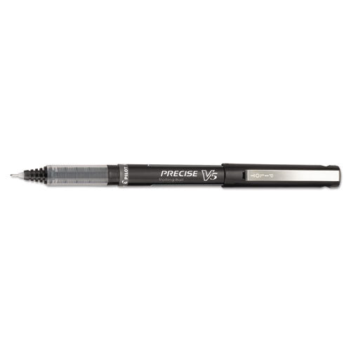 Pilot® wholesale. Precise V5 Stick Roller Ball Pen, Extra-fine 0.5mm, Black Ink-barrel, Dozen. HSD Wholesale: Janitorial Supplies, Breakroom Supplies, Office Supplies.