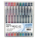 Pilot® wholesale. G-tec-c Ultra Stick Gel Pen, Ultra-fine 0.4 Mm, Assorted Ink, Clear Barrel, 10-pack. HSD Wholesale: Janitorial Supplies, Breakroom Supplies, Office Supplies.