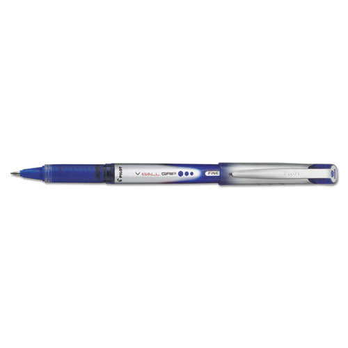 Pilot® wholesale. Vball Grip Liquid Ink Stick Roller Ball Pen, .7mm, Blue Ink, Blue-silver Barrel, Dozen. HSD Wholesale: Janitorial Supplies, Breakroom Supplies, Office Supplies.